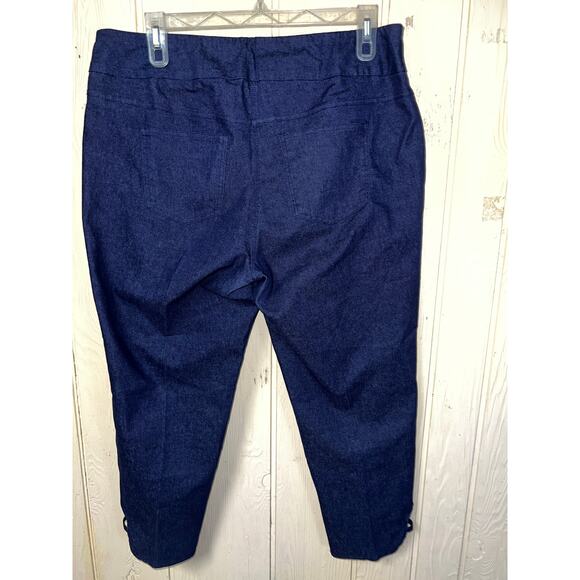 Ruby Rd. Jeans Women's 18W Crop Ankle Keyhole Cut Out Pull-On Skinny Denim - Picture 7 of 8